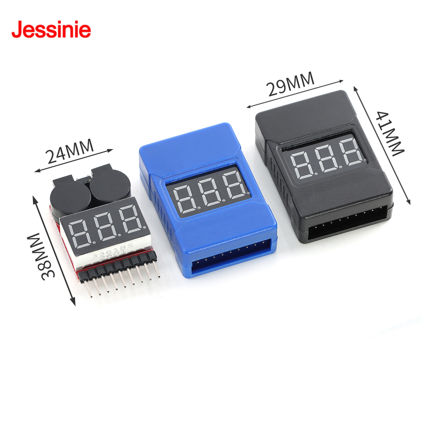 Drone Buzzer - จอแสดงผลแรงดันไฟฟ้า RC พร้อมสัญญาณเตือนแบตเตอรี่ต่ำ BX100 เครื่องทดสอบ 2-in-1