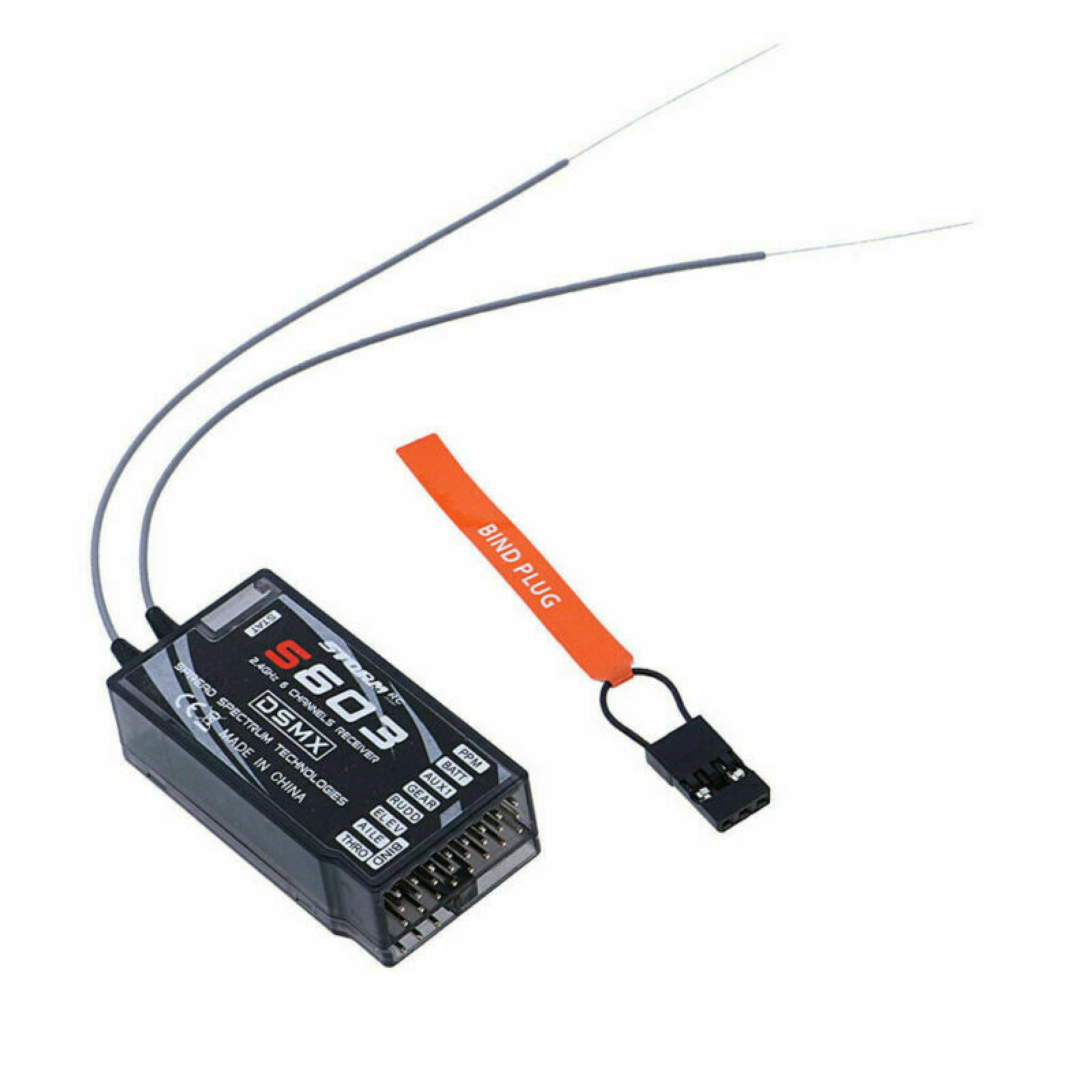 Drone Antenna - ตัวรับสัญญาณ 6CH 2.4GHz PPM S603 พร้อมเสาอากาศขยายสัญญาณ