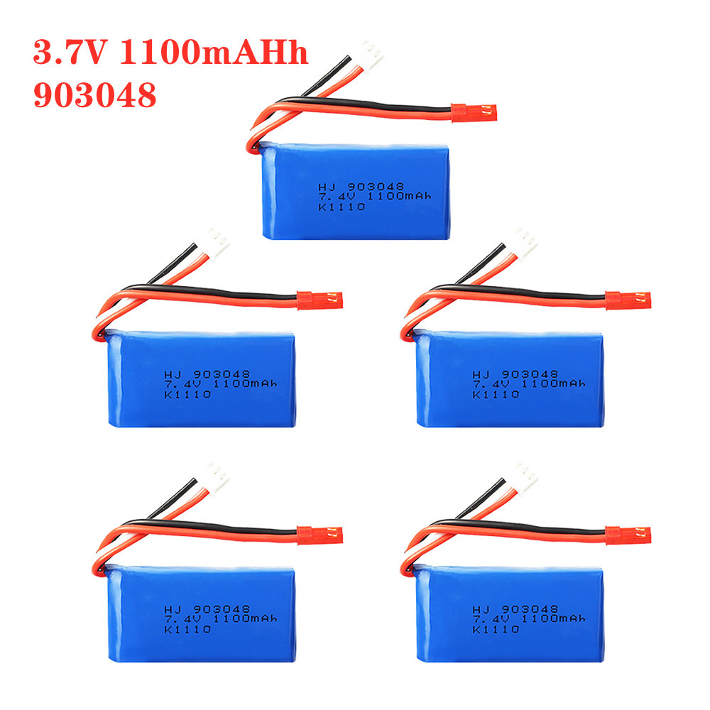 Drone Charger - 1-5ชิ้น7.4โวลต์1100มิลลิแอมป์903048แบตเตอรี่ Lipo และที่ชาร์จสำหรับ wltoys V353 A949