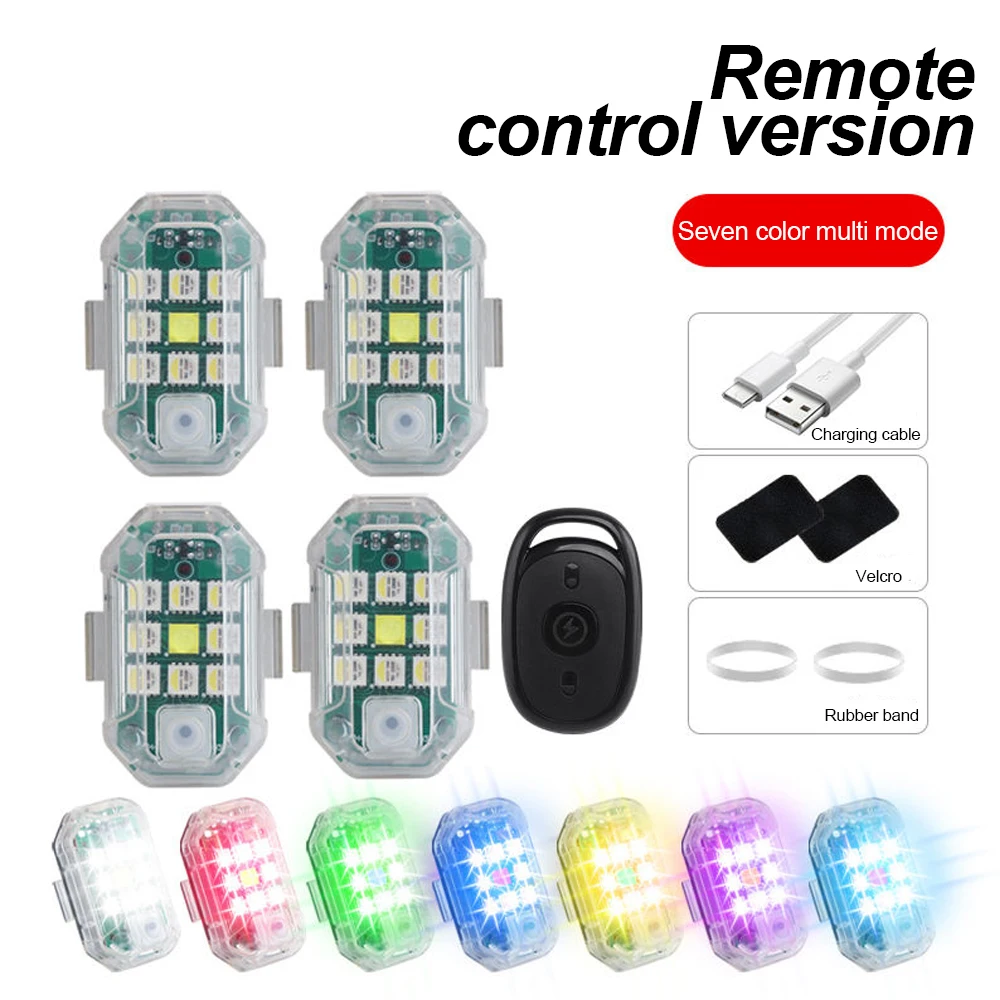 Drone Led Light - รีโมทคอนโทรลไร้สาย LED เครื่องบิน Strobe Light สําหรับรถยนต์รถจักรยานยนต์อัตโนมัติจักรยาน
