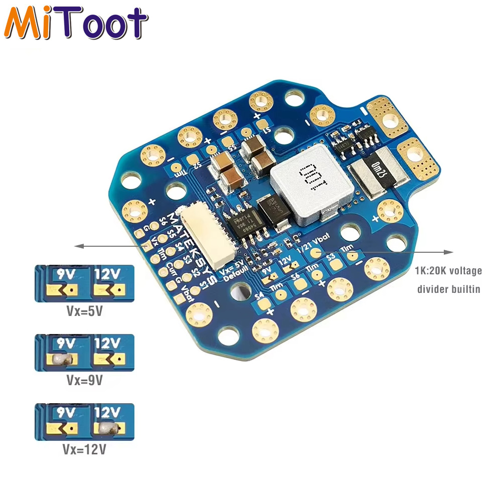 Drone Power Distribution Board - Mateksys PDB-HEX 12S บอร์ดจ่ายไฟแบบ Dual Mount