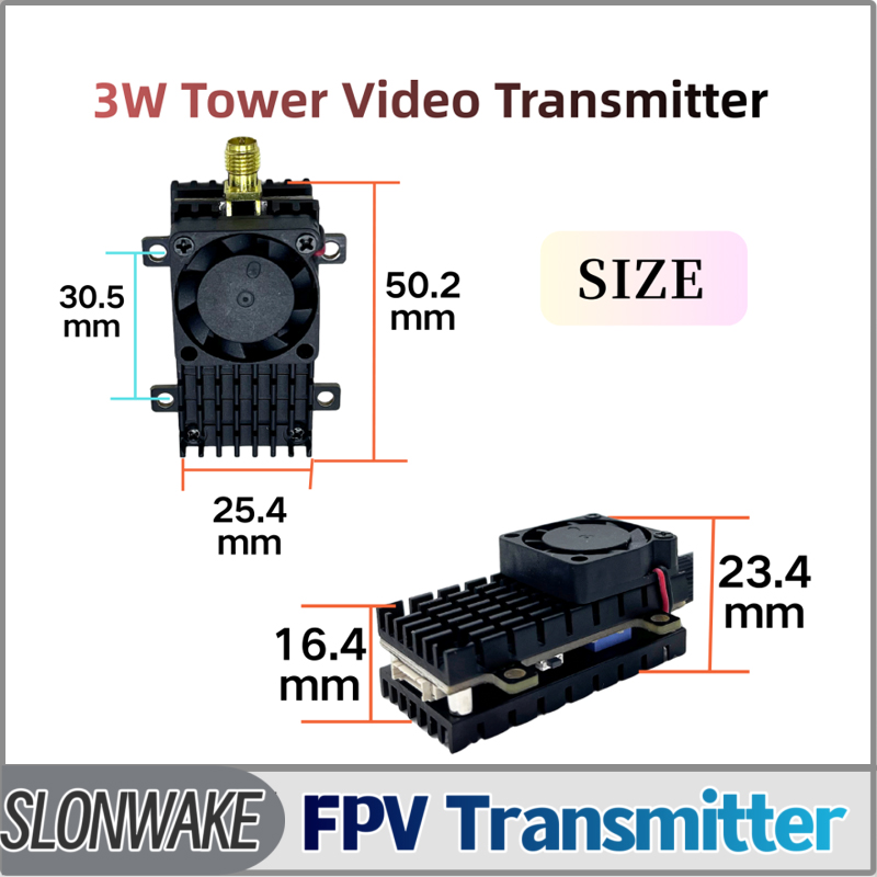Drone Frame - โมดูลส่งสัญญาณวิดีโอ SLONWAKE 5.8G 3000mW แบบจำลอง VTX