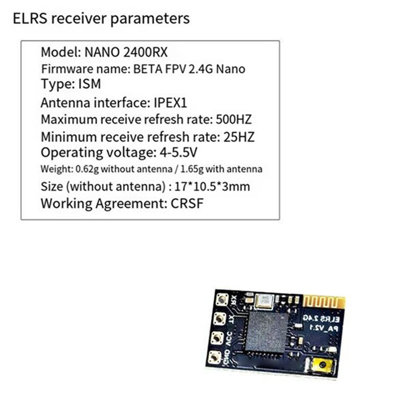 Drone Antenna - CYGJ-10PCS ELRS 2.4Ghz ตัวรับสัญญาณ NANO Expresslrs