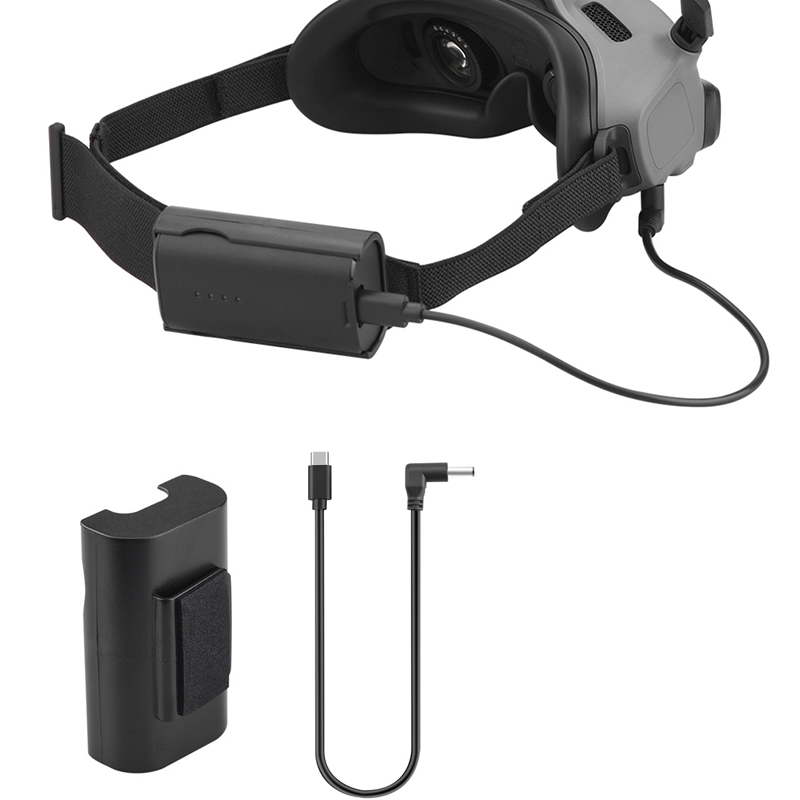 Drone Battery Strap - สายรัดศีรษะกล้องกีฬาแว่นตาสายแบตเตอรี่ของแท้กล่องแบตเตอรี่แบบคลิปด้านหลังสำหรับ DJI Goggles 2 DJI avata