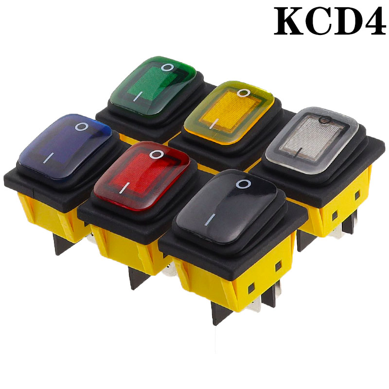 Drone Buzzer - KCD4 เปิดปิด 30A/250V Heavy Duty 4