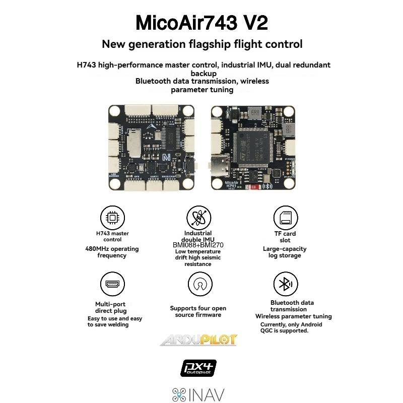 MicoAir743 V2 ตัวควบคุมการบิน  - Drone Flight Controller บทวิจารณ์และราคา