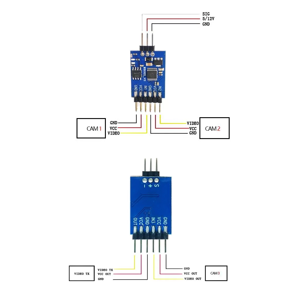 5.8G 3 ช่องวิดีโอสวิตช์เชอร์โม - Drone Receiver บทวิจารณ์และราคา