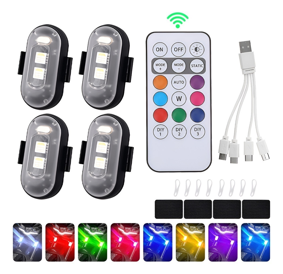ไฟสโตรบ LED 4 ชิ้น พร้อมรีโมทค - Drone Led Light บทวิจารณ์และราคา
