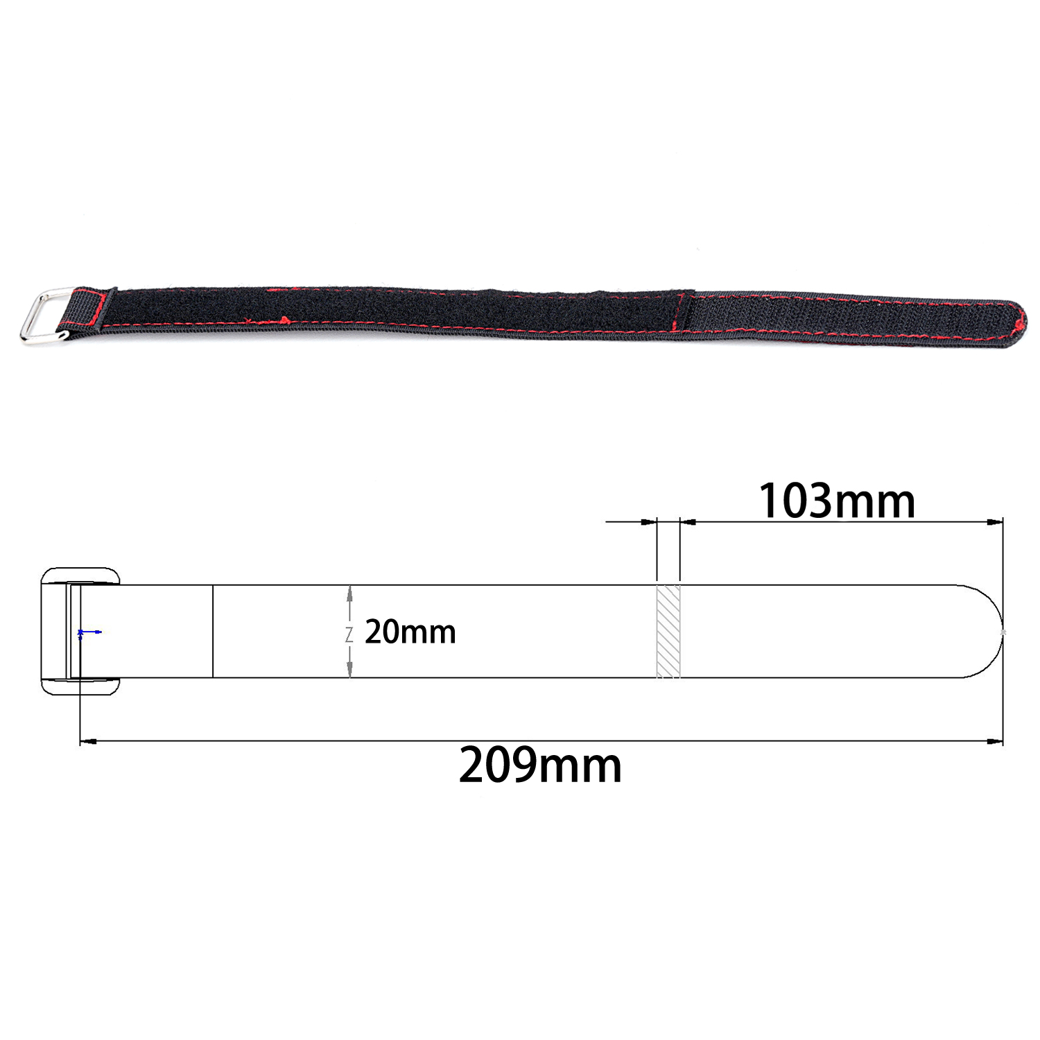 TCRC 2 ชิ้น 20x300 มม. สายรัดแ - Drone Battery Strap บทวิจารณ์และราคา