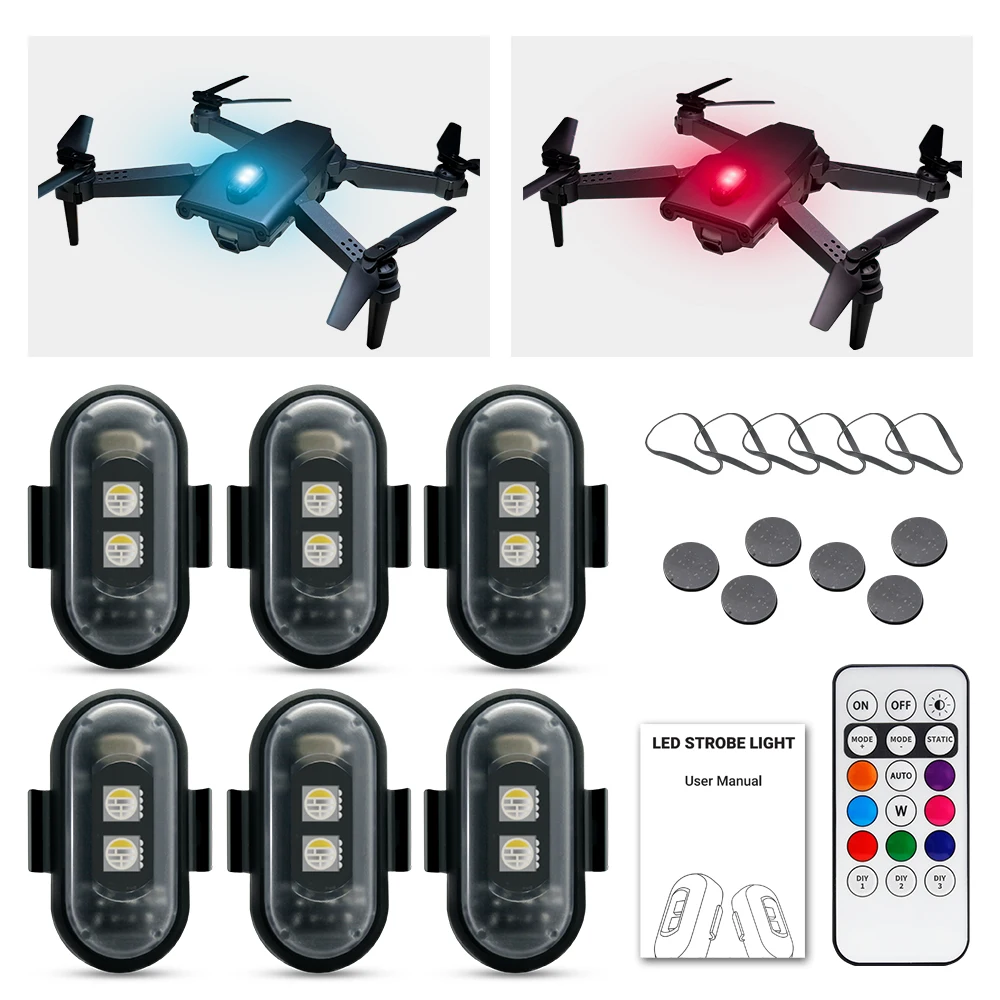 ไฟแฟลชรถจักรยานยนต์, ควบคุมด้ว - Drone Led Light บทวิจารณ์และราคา