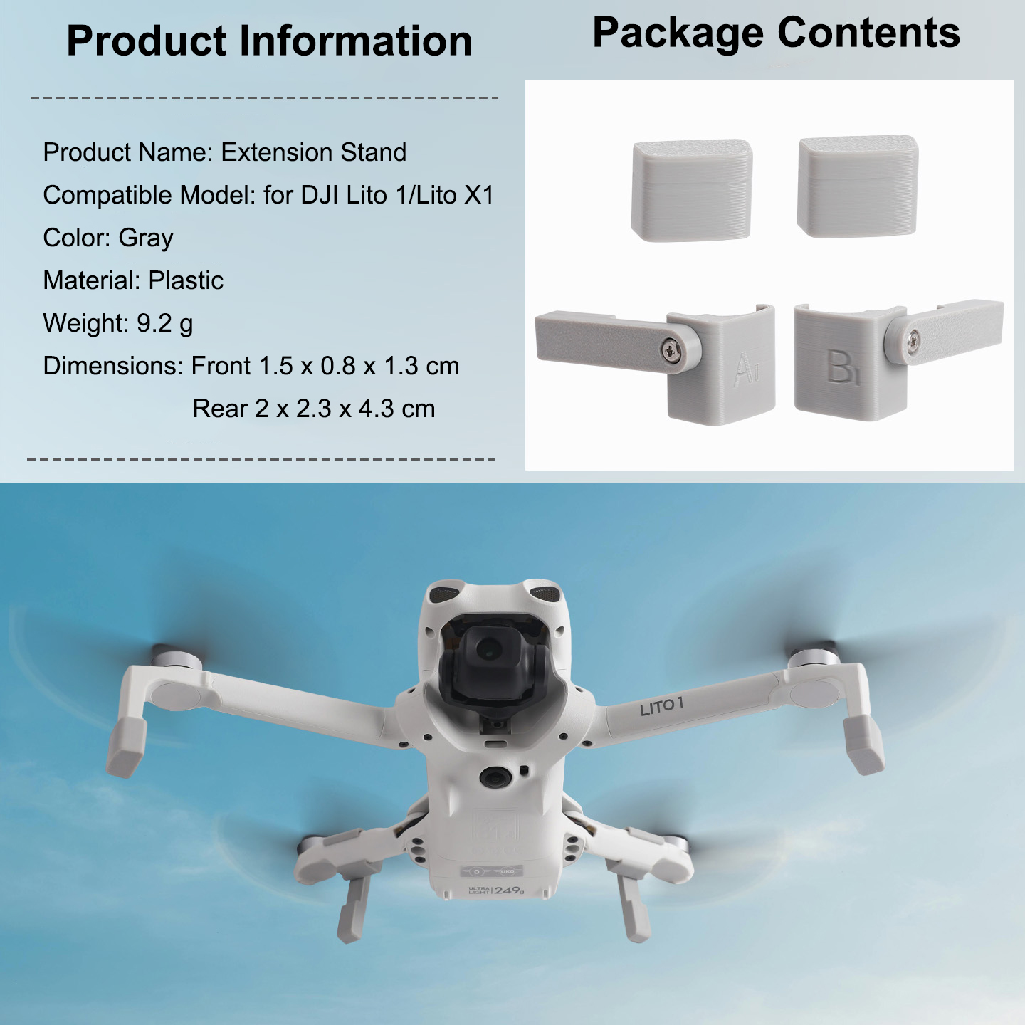 อุปกรณ์ยืดขาตั้งสำหรับโดรน DJI - Drone Landing Gear บทวิจารณ์และราคา