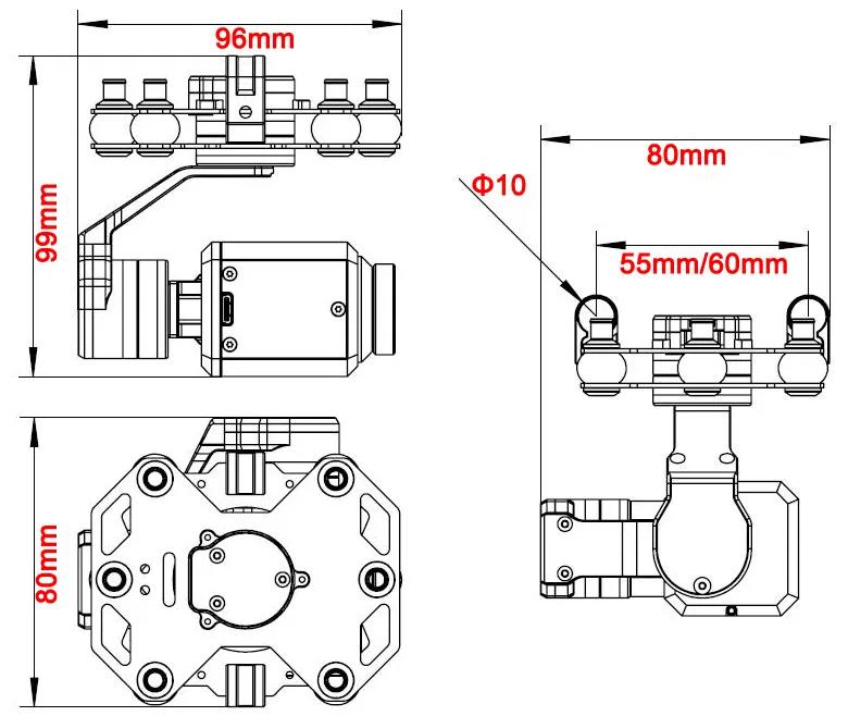 กิมบอล Tarot TL3T20 แบบ 3 แกน  - Drone Gimbal บทวิจารณ์และราคา